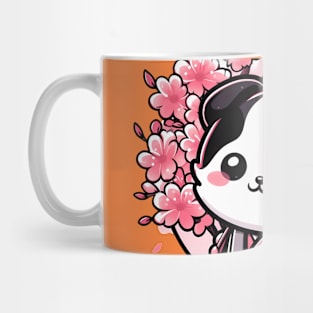 cute pink japanese dog sakura Mug